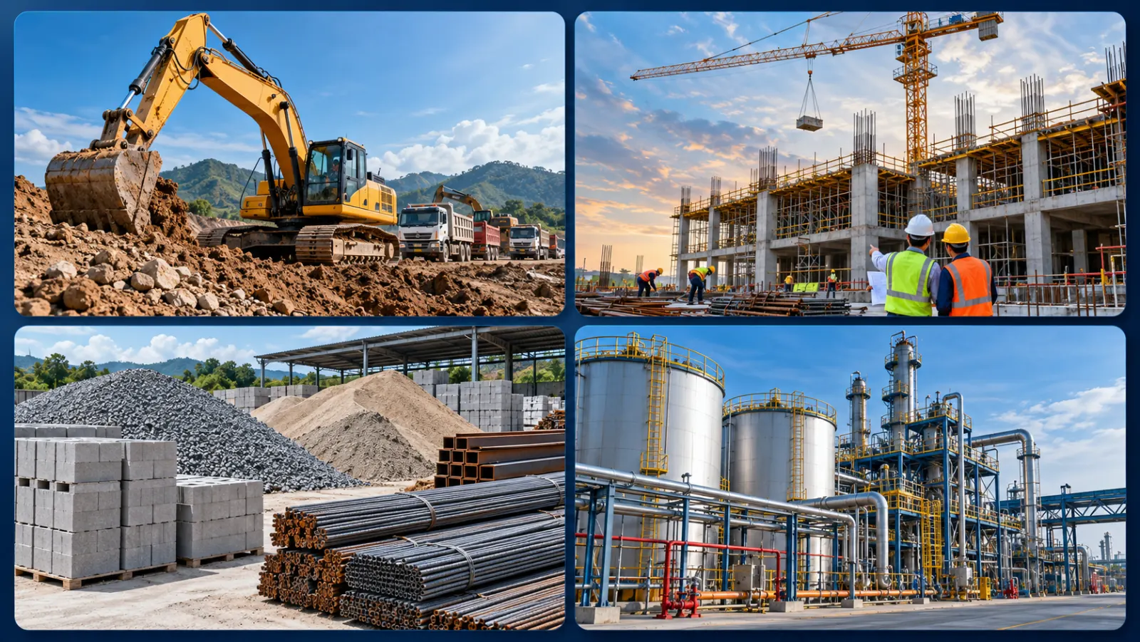 Portfolio CV Akay Jaya untuk heavy equipment, general contractor, material supplier, dan industrial services